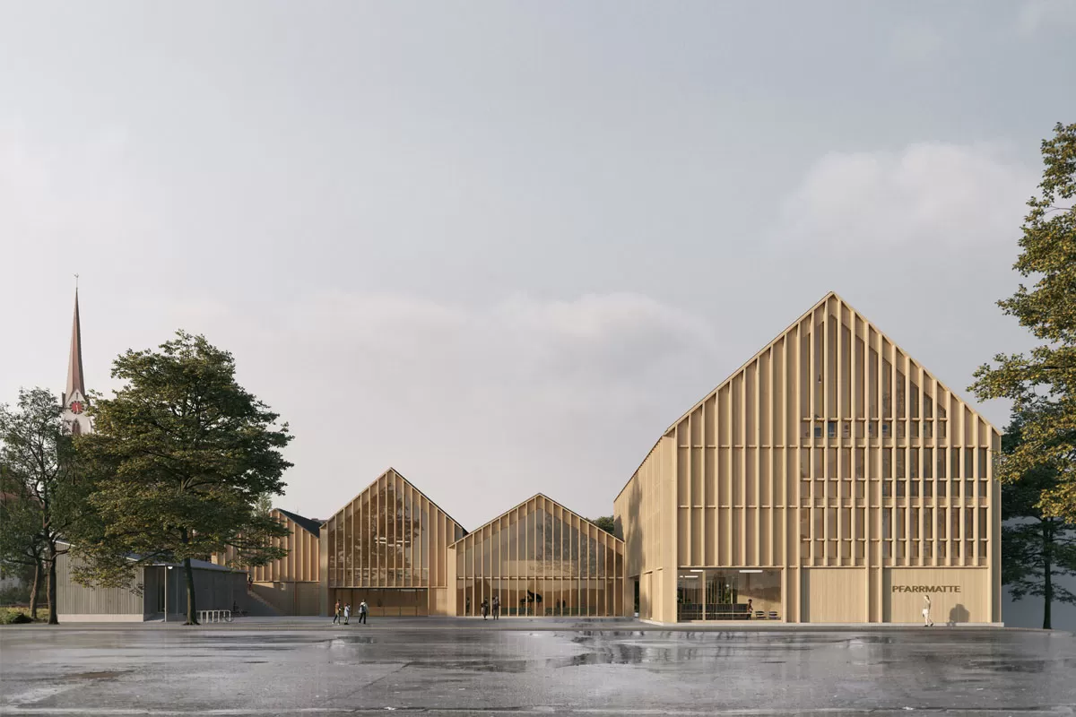 Mehrere Geb&auml;ude aus Holz
