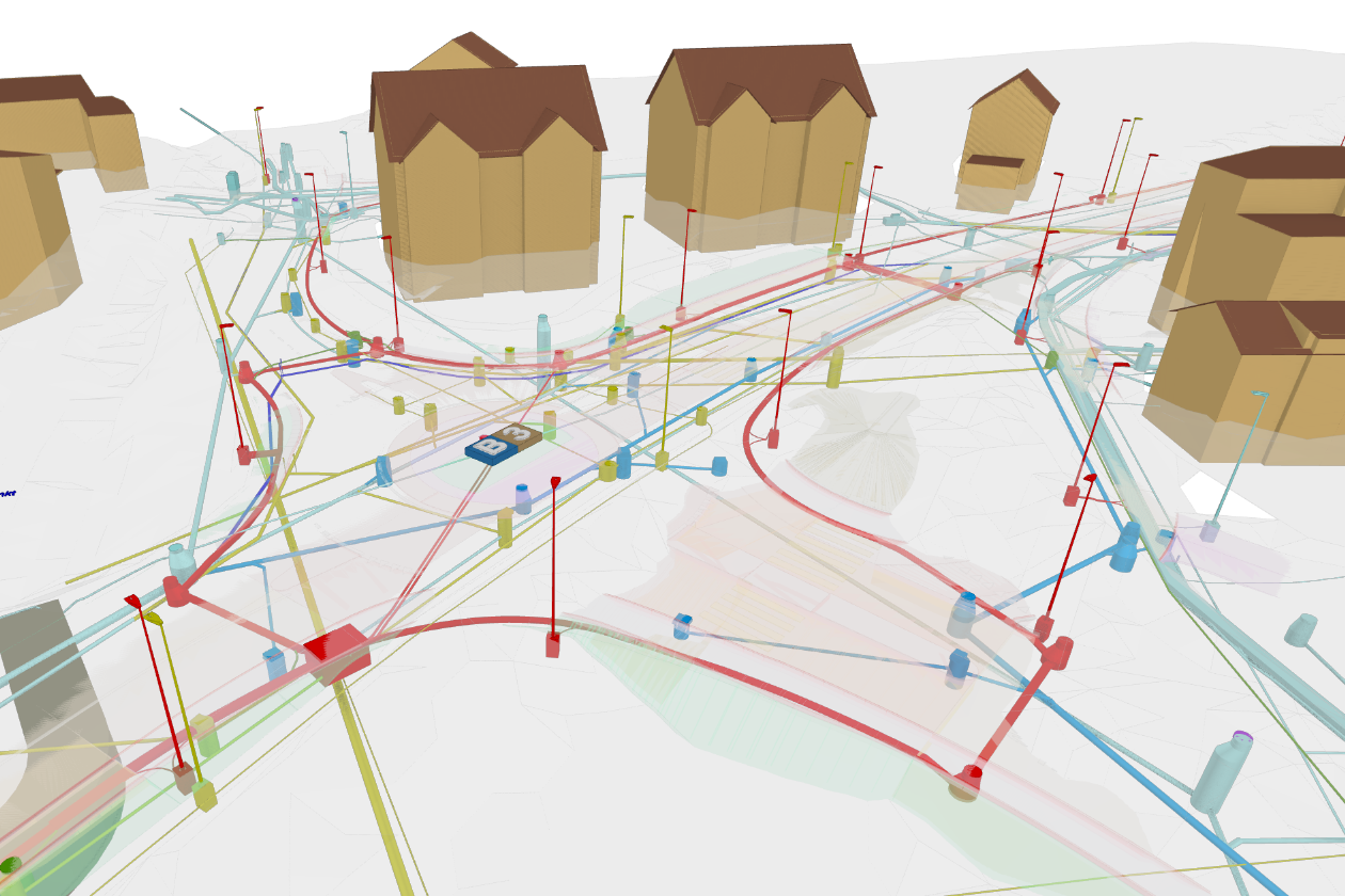 Visualisierung von Werkleitungen unter der Strasse